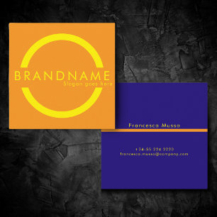 Carte De Visite Carré Couleur de contraste vive, un moderne audacieux
