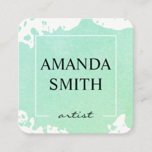Carte De Visite Carré Couleur d'eau