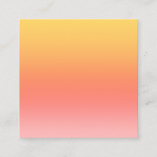 Carte De Visite Carré Couleurs simples - Jaune à Misty Pink ombre
