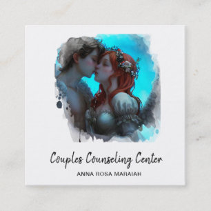 Carte De Visite Carré *~* Couple QR Angels Marital Counseling AP55