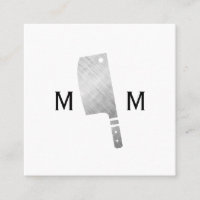 Couteau de Boucher Métallique Monogramme