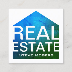 Carte De Visite Carré Couverture de cadre graphique à la maison de forme