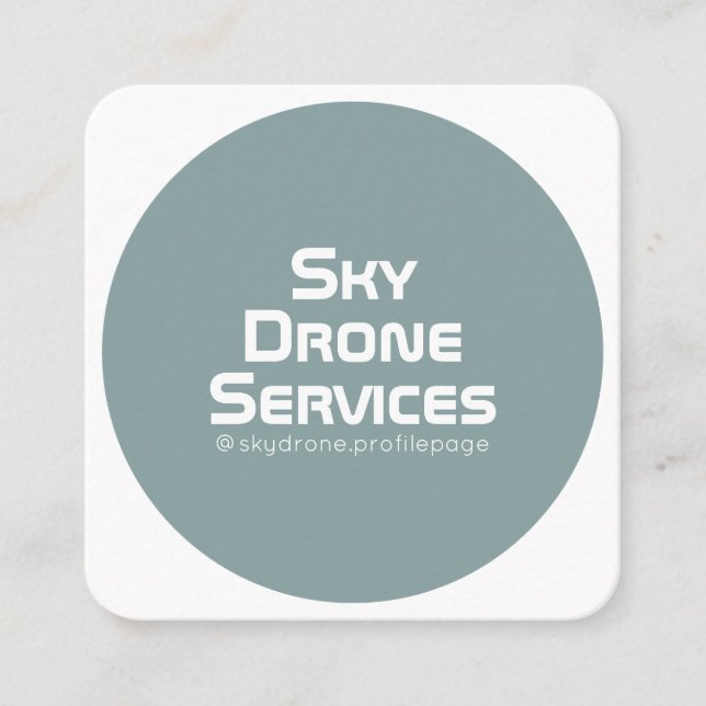 Carte De Visite Carré Couverture d'inspiration technique arrondie verte (Devant)