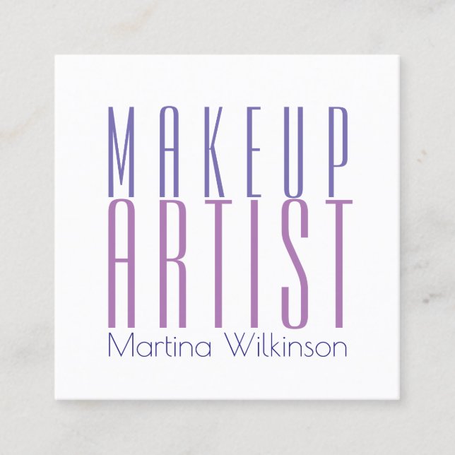 Carte De Visite Carré Couverture géante de lettres des textes de (Devant)