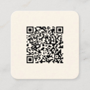 Carte De Visite Carré Créer instantanément un code QR Modifiable blanc