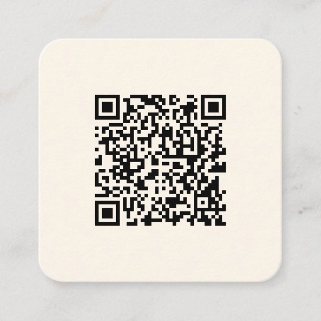 Carte De Visite Carré Créer instantanément un code QR | Modifiable blanc (Devant)