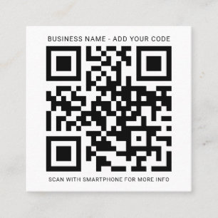 Carte De Visite Carré Créez votre propre code QR de société