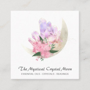 Carte De Visite Carré *~* Cristaux de lune mystique Parties scintillant 