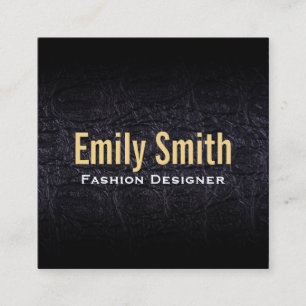 Carte De Visite Carré Cuir Faux (crocodile)