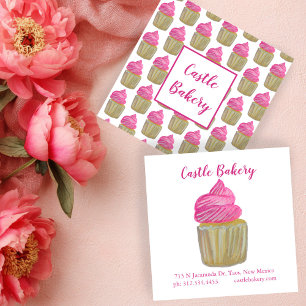 Carte De Visite Carré CUPCAKE CUPCAKE boulangerie moderne Pâtisserie Che