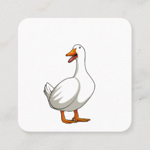 Carte De Visite Carré Cute Duck Design Hommes sauvagine Oiseau Animaux A
