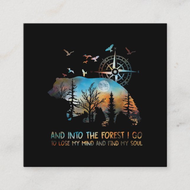 Carte De Visite Carré Dans La Forêt, J'Ai Perdu L'Esprit (Devant)