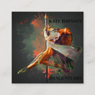 Carte De Visite Carré Danse, Instructeur, Studio