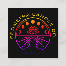 Carte De Visite Carré Dark Neon Esoteric Artisan Candle Company