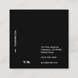Carte de visite carré de Black&White de