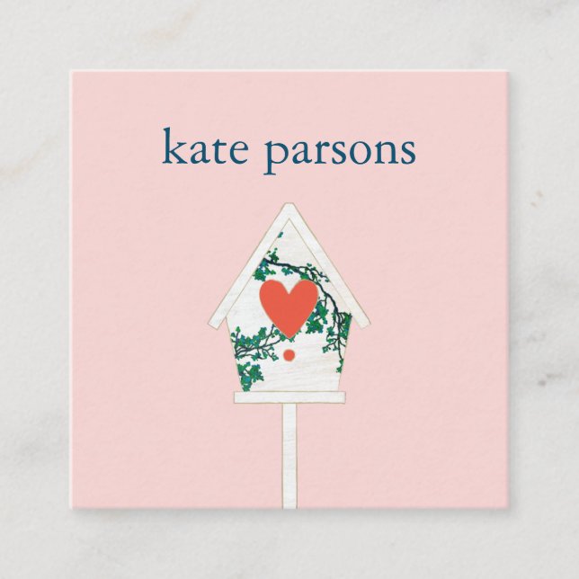 Carte de visite Carré de la maison d'oiseaux du co (Devant)