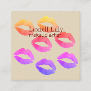 Carte de visite Carré de maquillage pop branché