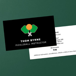 Carte de visite Carré de Pickleball Coach