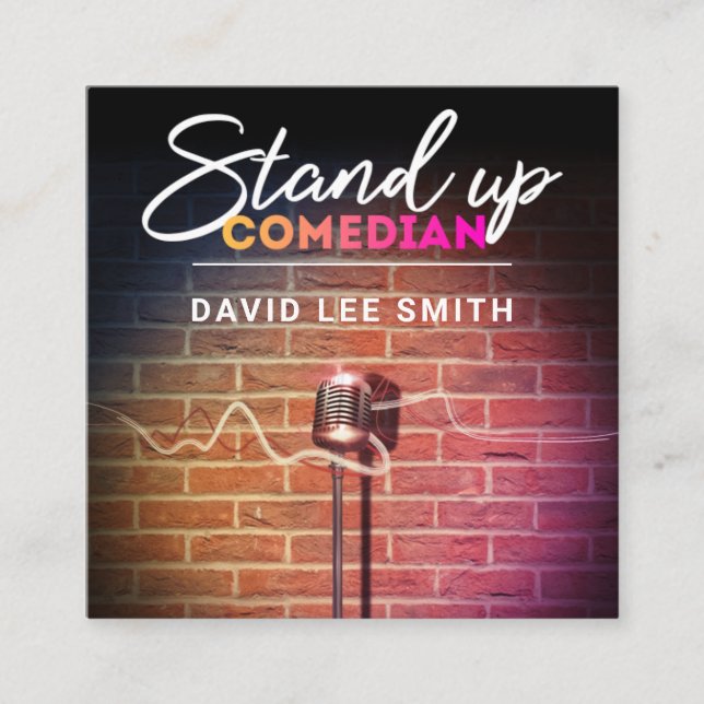 Carte De Visite Carré Debout comédien (Devant)