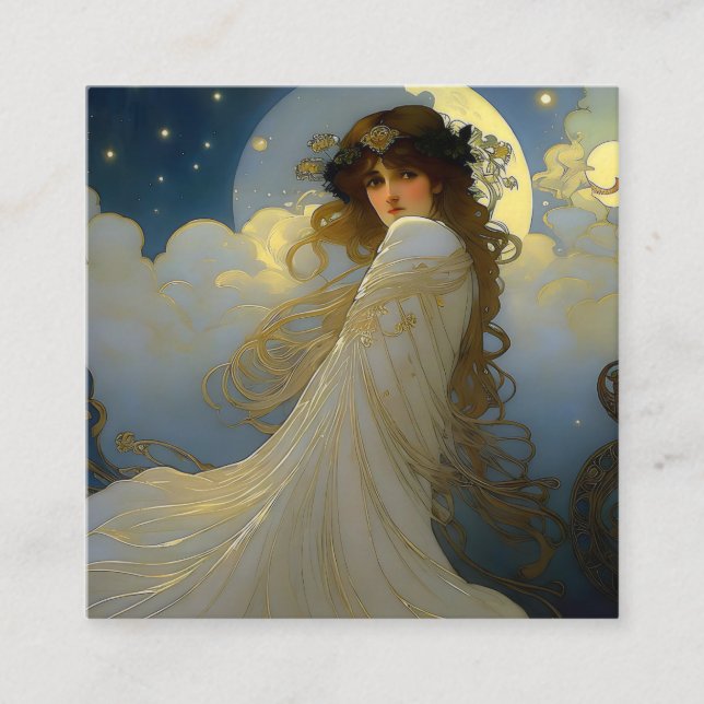 Carte De Visite Carré Déesse de la lune (Devant)