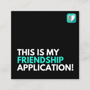 Carte De Visite Carré Demande d'amitié