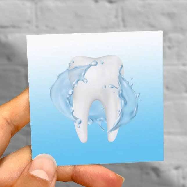 Carte De Visite Carré Dental Dentiste professionnel Dentiste (Créateur téléchargé)
