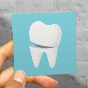 Carte De Visite Carré Dentiste de sourire dentaire de minimaliste de