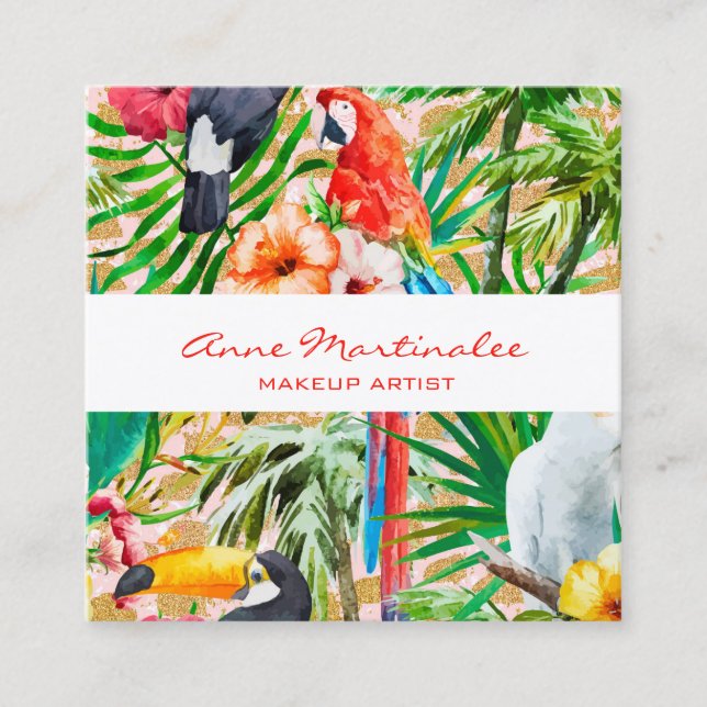 Carte de visite Carré des oiseaux tropicaux (Devant)