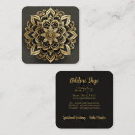 Carte De Visite Carré Design Mandala