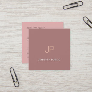 Carte De Visite Carré Design moderne élégant Monogramme Luxe luxueux