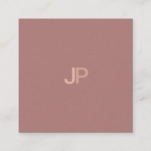Carte De Visite Carré Design moderne et élégant Design Monogramme Luxe