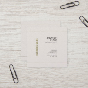 Carte De Visite Carré Design professionnel chic élégant moderne Plain Lu