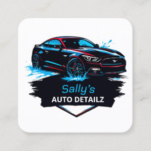 Carte De Visite Carré Détailleur de voiture