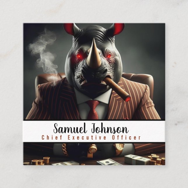 Carte De Visite Carré Directeur Général Drôle (Devant)