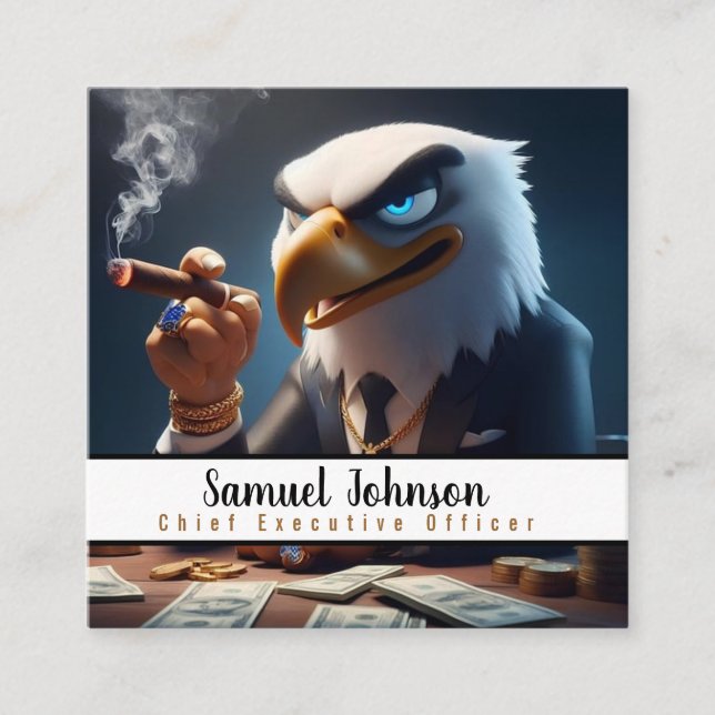 Carte De Visite Carré Directeur Général Drôle (Devant)