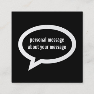 Carte De Visite Carré Discuter bulle