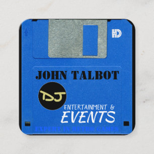 Carte De Visite Carré Disquette de jeu rétroactive personnalisée 3 Car