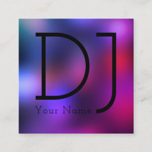 Carte De Visite Carré Dj night clubing style