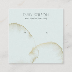 CARTE DE VISITE CARRÉ DOFT AQUA GOLD ABSTRAIT STUD EARRING AFFICHER LOGO