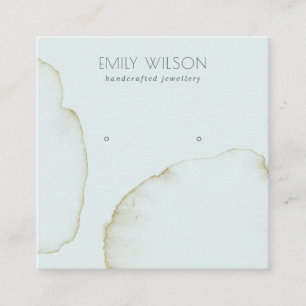 CARTE DE VISITE CARRÉ DOFT AQUA GOLD ABSTRAIT STUD EARRING AFFICHER LOGO