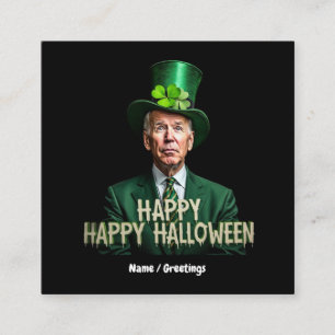 Carte De Visite Carré Drôle Joe Biden St Patrick's Day Confus
