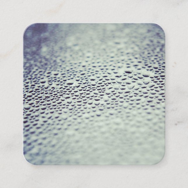 Carte De Visite Carré Droplets d'eau 02 (Devant)