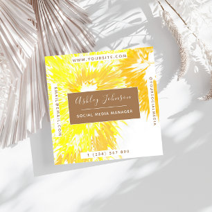 Carte De Visite Carré Éclairage moderne teinture à tarte coloré Vibrant