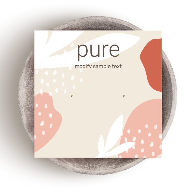 Carte De Visite Carré Écran de bijoux en terre cuite (Créateur téléchargé)