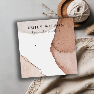 Carte De Visite Carré Écran d'oreille Brown beige Abstrait