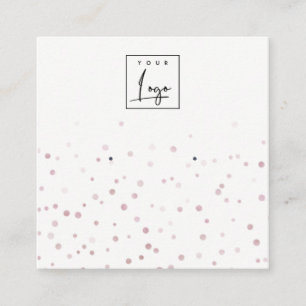 Carte De Visite Carré Écran d'oreille du logo Confetti couleur Aquarelle