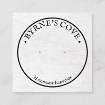 Écran d'oreille en bois blanc rustique