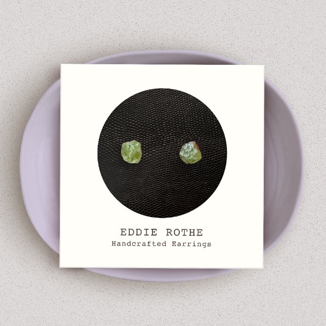 Carte De Visite Carré Écran d'oreille noir blanc (Créateur téléchargé)