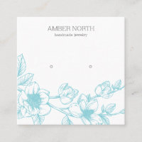 Écran d'oreille pour bijoux en fleurs bleues