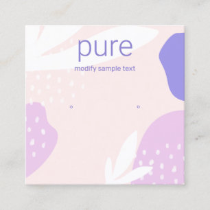 Carte De Visite Carré Écran Lavande Rose Époux À Porter Bijoux